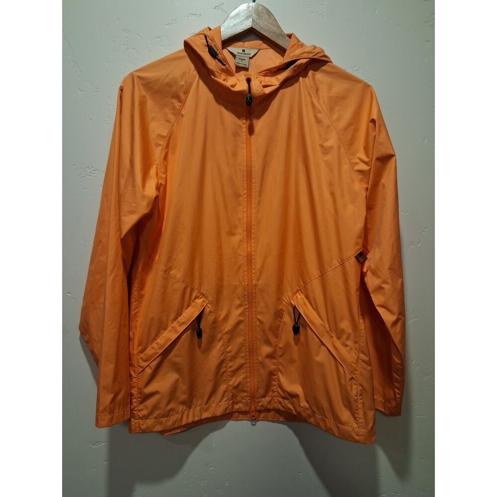 Woolrich Orange Zip Up Hoodie Lightweight Jacket Packable Size S